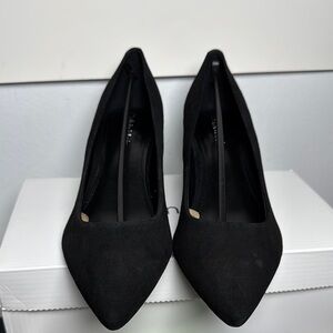Calvin Klein Lenott Black Suede Women's Heels